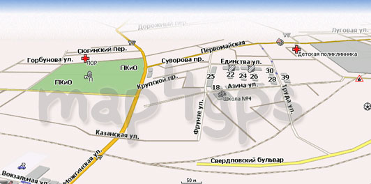 Карта Можги для Навител