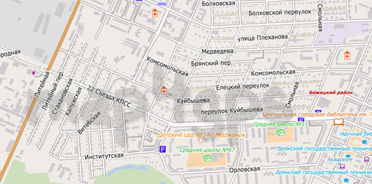 Карта Брянска City Guide