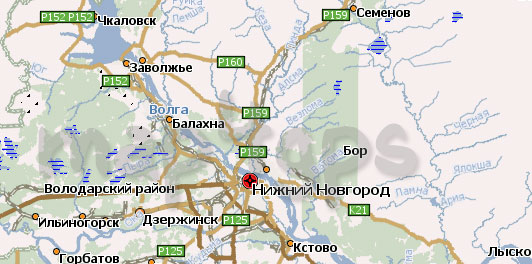Карта Нижегородской области для Навител