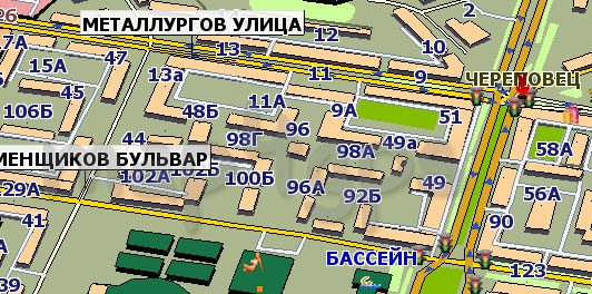 Карта Череповец GisRX
