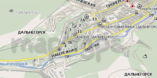Карта Дальнегорск Навител