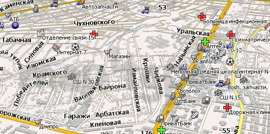 Карта Днепропетровск Навител
