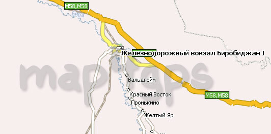Карта Еврейской АО Навител