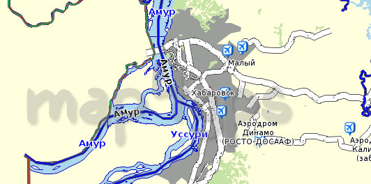 Карта Хабаровский край Семь дорог