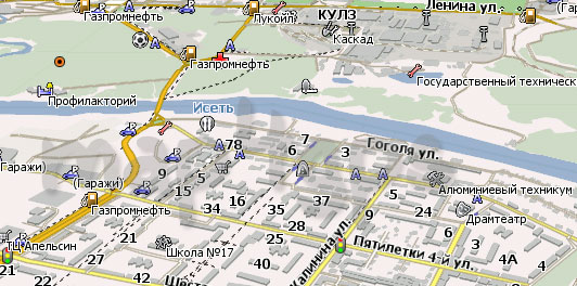 Карта Каменск-Уральский Навител