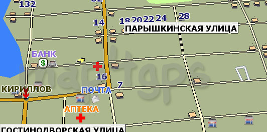 Карта Кириллов GisRX