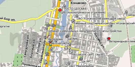 Карта Конаково и район Навител