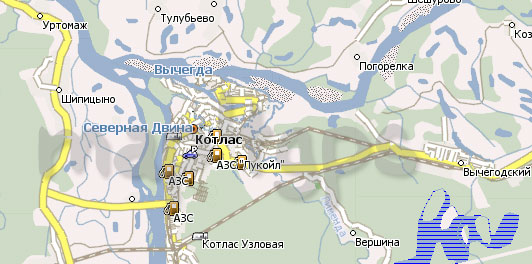 Карта Котласский р-н Навител
