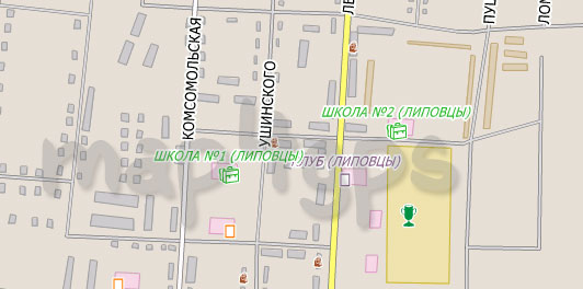 Карта Липовцы City Guide