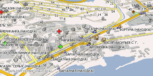 Карта Находка Навител