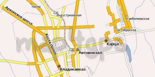 Карта Северная Осетия – Алания республики Навител