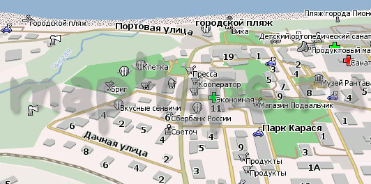 Карта Пионерский Навител