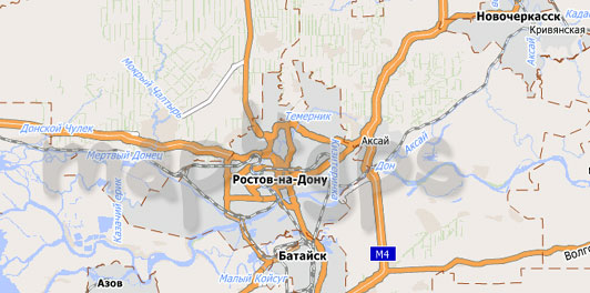 Карта Ростовской области для City Guide