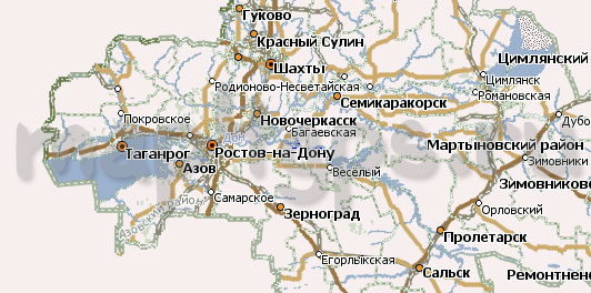 Карта Ростовская область Навител