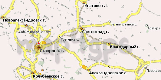 Карта Северо-Кавказского ФО Навител