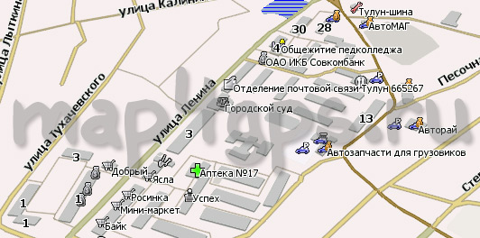 Карта Тулун Навител Навигатор