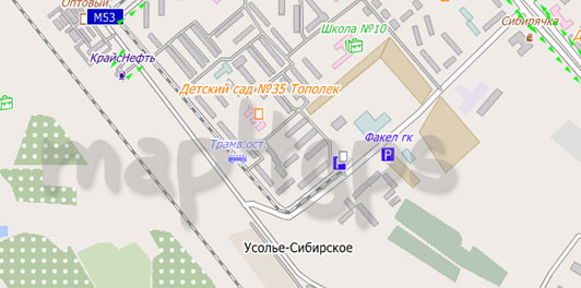 Карта Усолье-Сибирское City Guide