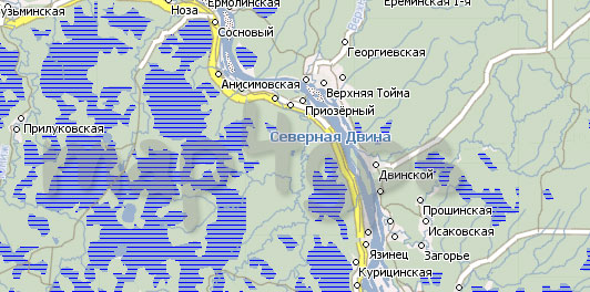 Карта Верхнетоемский р-н Навител