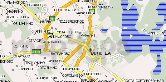 Карта Вологодская область Навител