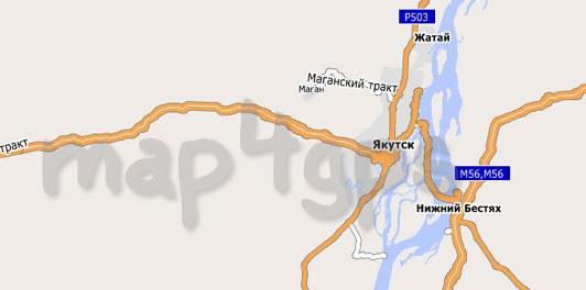Карта Саха (Якутия) для City Guide