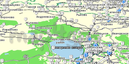 Карта Ярославская область Семь дорог