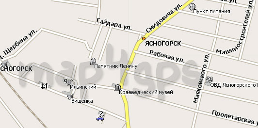 Карта Ясногорска для Навител
