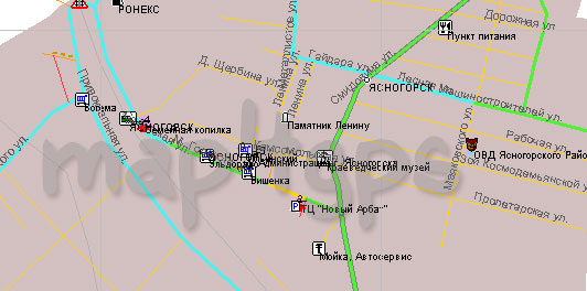 Карта Ясногорск Польский формат