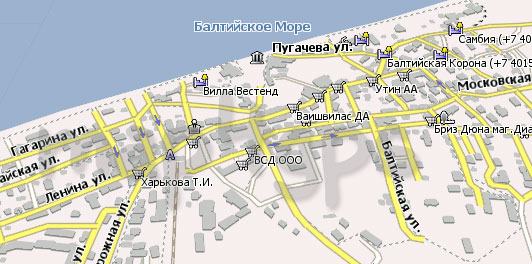 Карта Зеленоградск Навител
